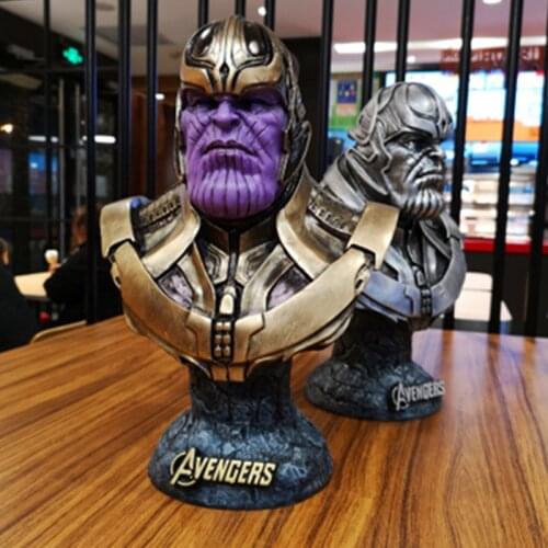 Hasbro Avengers Thanos Bust Statue Resin Action Figure Desk Decoration Collection Model Toy Birthday Gift 36cm