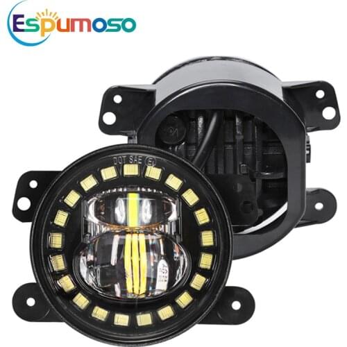 2PCS High Power 40W Led Fog Light Laser 4inch Waterproof High Low Beam Driving Fog Lamp for Jeeps Wranglers SUV ATV Tucks
