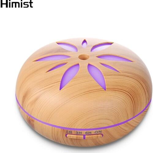 Wood Grain Essential Oil Humidifier Aroma Diffuser with 7 Colors Changing Mood Light Ultrasonic Mist Maker Aromatherapy Diffuser