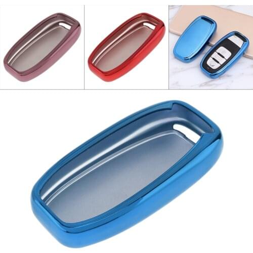 2 Colors TPU Straight Plate Car Key Case Holder Protector for Audi A4/A5/A6/A7/Q5/Q7/Q8/R8/RS4/RS5/RS6/RS7/S5/S6/S7/S8/SQ5