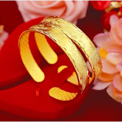 Love Cuff Bracelet & Bangles for Women Wedding Statement Jewelry Vintage Gold Color Phoenix Armband Pulseras Mujer Femme Bijoux