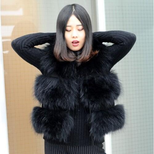 CX-G-B-103D Ladies New Arrived Clothes Real Fur Vest Women Genuine Raccoon Fur Gilet Waistcoat Winter New Fashion
