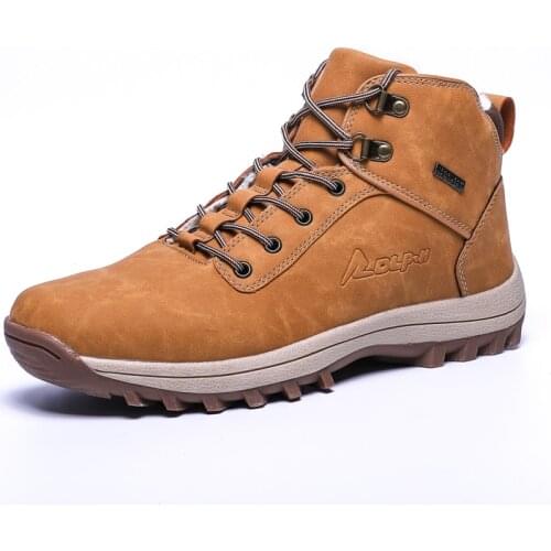2020 Outdoor mens hiking shoes waterproof and breathable tactical combat military boots hiking shoes mens sports shoes