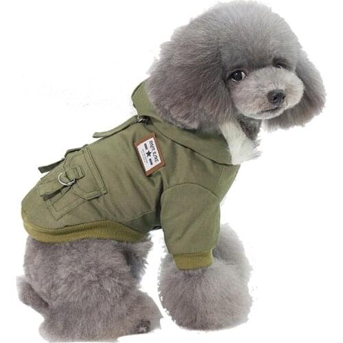 2020 Simple Design Two Feet Hooded Winter Dog Clothes S-xxl Size Super Warm And Soft Cotton Padded Dog Winter Pet Dog Jacket