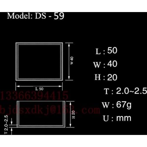 99.5%Al2O3 High Purity and Thermal Square Corundum Melting Pot L50*W40*H20mm/Alumina Ceramic Boat Crucible /Ceramic Refractory