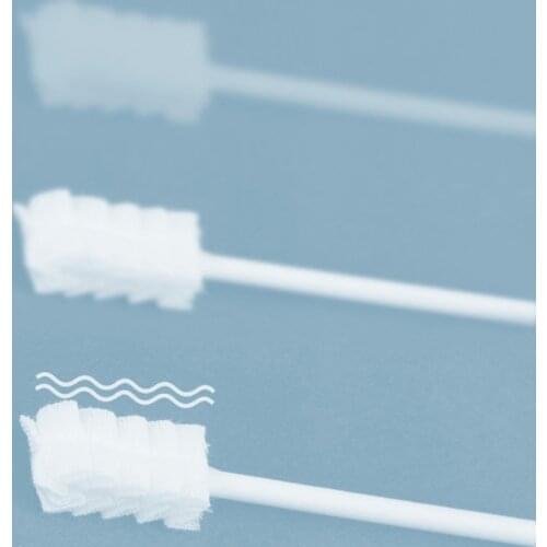 A2UB 30 Pcs/Box Baby Tongue Cleaner Disposable Gauze Toothbrush Paper Rod Infant Oral Cleaning Brush Stick