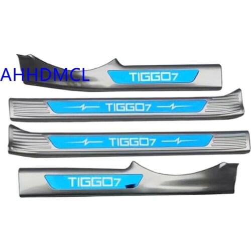 Car Welcome Pedal Threshold Strip Door Sill Strip For Chery Tiggo 7 2020