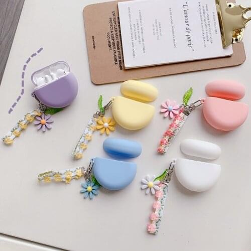 For huawei freebuds 4i 4 Pro / freebuds Pro colorful flower earphone Case freebuds 3 cute Silicone hearphone Protective Case