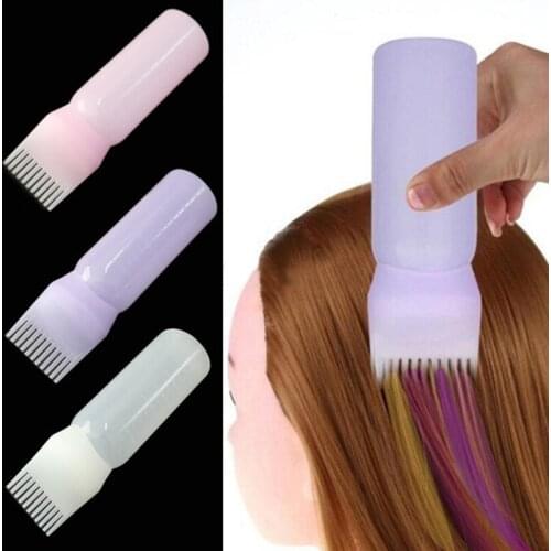 120ML Hair Dyeing Treatment Oil Cream Shampoo Bottle Oil Coloring Dispensing Applicator Brush Tip Tool