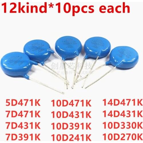 5D 7D 10D 14D 471K 431K 391K 330K 241K 270K Varistor Kit DIP Pack