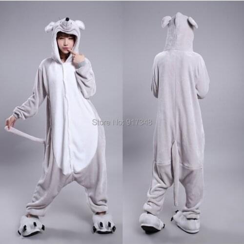 Rat Mice Mouse Costume (no sliper included) for Adult Cartoon Animal Cosplay Onesies Pajamas Jumpsuit Hoodies for Halloween