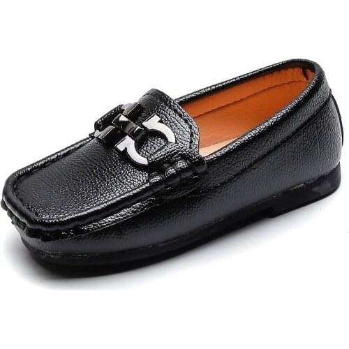 New Children Shoes Boys Girls Casual Shoe Kids Leather Sneakers Boys Girls Boat Shoes Slip On Soft Casual Flats Shoes Sandals