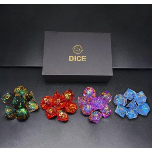 Handmade sharp edge dice Symphony Polyhedral Game stone Dice set