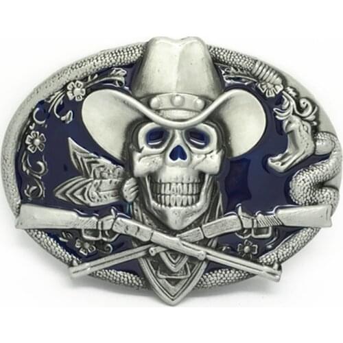 Fashion White Skull Belt Buckle Metal Zinc Alloy Casual Buckle for Men Cowboy Retail Buckle for Men Apparel Accessories