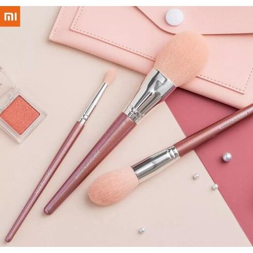 New Xiaomi Youpin Jordan&Judy Makeup 3pcs Brush set Powder Blush Eye Shadow sandalwood brush beauty tools for Ladies