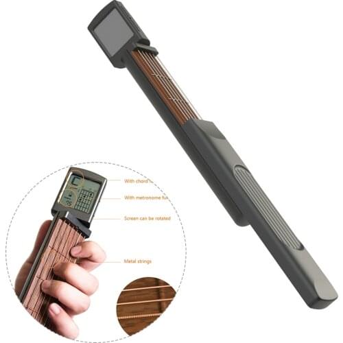 Portable Rotatable Screen Pocket Guitar Chord Trainer Beginner Practice Tool Pocket-Guitar Practice Tools Musical Instrument