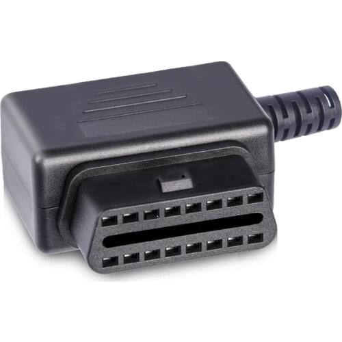 Adapter Connector OBD2 16pin Female 90 Degree Right Angle J1962m Plug with Snap Enclosures Car Auto Diagnostic Connector