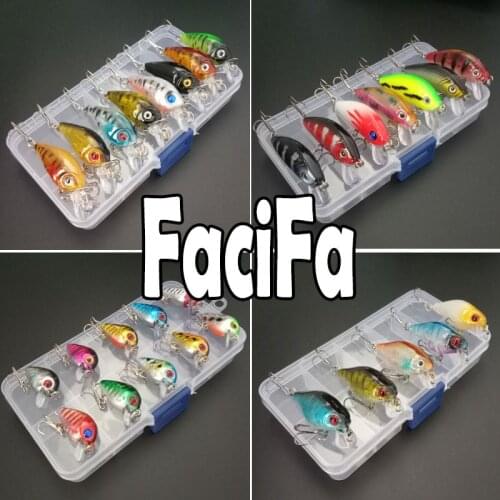 Boxed Mixed Colors Fishing Lures Minnow Crank Bait Rattles Wobbler Bass Fishing Tackle Mini Fishing Lures