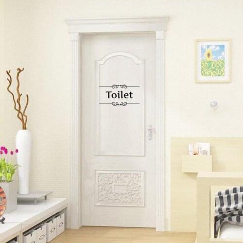 Removable Moisture-proof Bathroom Toilet Door Wall Decal Sticker Home DIY Decor WC Toilet Restroom Entrance Sign Door Stickers