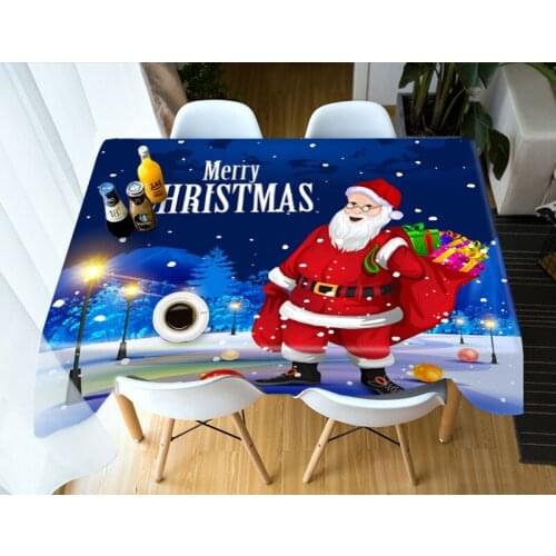Santa Claus 3D Tablecloth High Quality morden Table Cloth for Restaurant home Free Shipping
