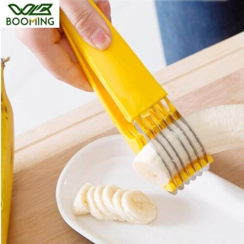 WBBOOMING Kitchen Accessories Banana Slicer Chopper Fruit Cutter Cucumber Salad Vegetable Peeler New Cooking Tools Home Creative