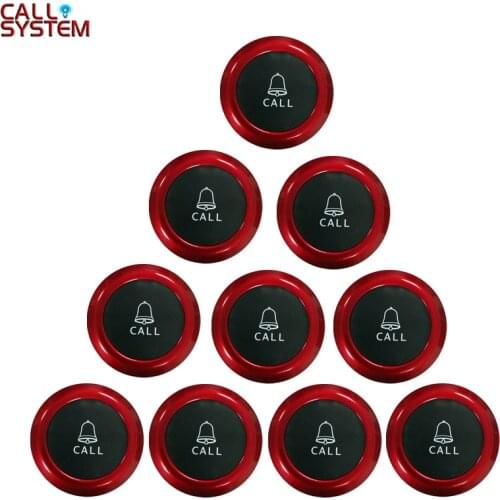 Ycall 10pcs Call Button Pagers Transmitter 1-key Restaurant Pager Wireless Waiter Calling System
