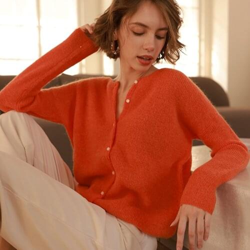 Elegant Chic Sweater Gilet 2021 Women Autumn Long Sleeve Round Neck Button Cardigan Femme Winter Vintage Casual Knitwear Jumper