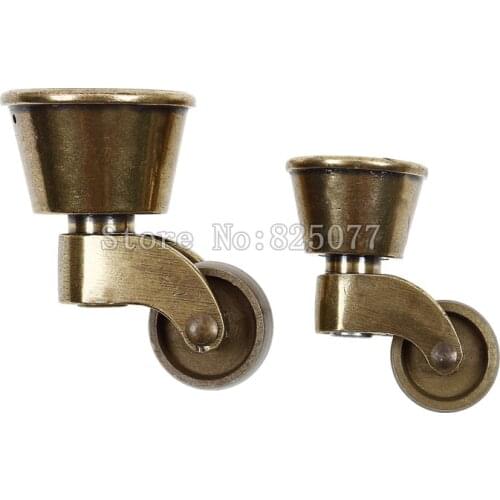4PCS Retro European furniture legs antique bronze pulley sofa universal nylon wheel hardware KF1014
