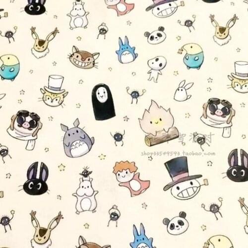 50cm*110cm Cotton Cartoon Comic Printing Fabric Sewing Material Quilting Patchwork Needlework DIY Handmade Cloth Bag