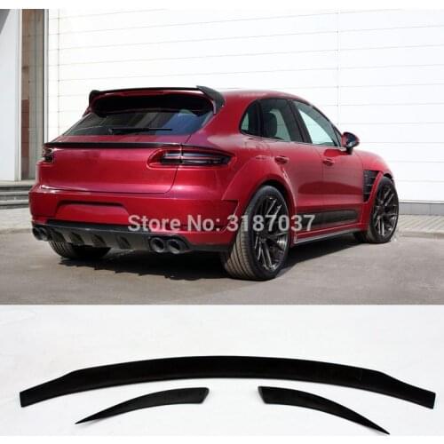 For Porsche Macan 2014 - 2016 Auto Racing Car Carbon Fiber rear boot Wing Spoiler Rear Roof Spoiler Wing Trunk Lip Boot Cover