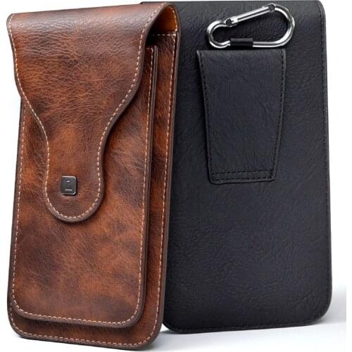 Phone Holster, Smooth PU Leather Holster Belt Clip Pouch Wallet Case with Card Slots for iPhone 12 Pro XS Max for Samsung XiaoMi