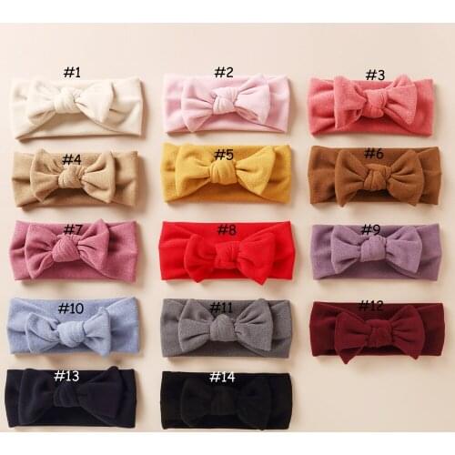 28 pcs/lot, Super Soft Fabric Knot Bow Baby Headbands, Top Knot Turban Headwrap for Autumn And Winter, Baby Shower Gift