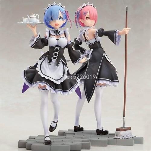 21cm Re:ZERO Starting Life in Another World Anime Figure Rem Ram Action Figure Rem Figurine Ram Figure Collectible Model Toys
