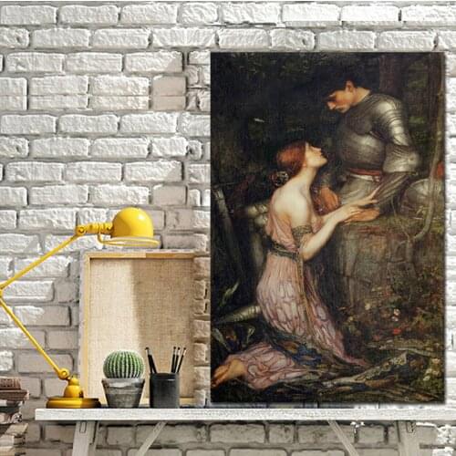 Lamia and the Soldier Impressionism Oil Painting on Canvas Nordic Poster and Print Wall Art Giclee Wall Picture for Living Room