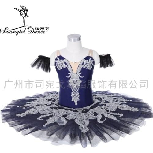 Platter Competition Ballet Tutu Navy blue Women Classic Costume Tutu Ballet Professional Ballet Tutu JY016B