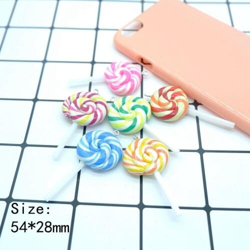 Colorful Lollipop Charms Pendants for DIY decoration bracelets necklace earring key chain Jewelry Making