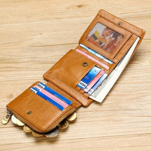 Wallet Multi-Functional Vintage Mens Wallet Leather Bulk Zero Wallets for women wallet men coin purses forever young wallet