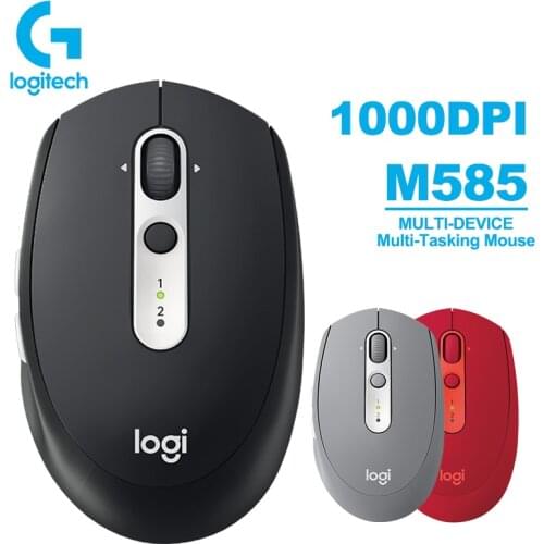 Logitech M585 Wireless Multi-Tasking Mouse 1000DPI Flow Curved Design Ultra-Precise Scrolling Mice MULTI-DEVICE Wireless Mouse