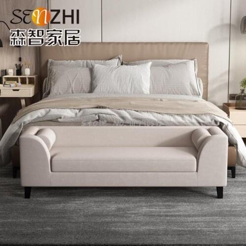 New Chinese technology cloth bedroom bed end stool Nordic long stool small sofa post modern minimalist shoe changing stool bed