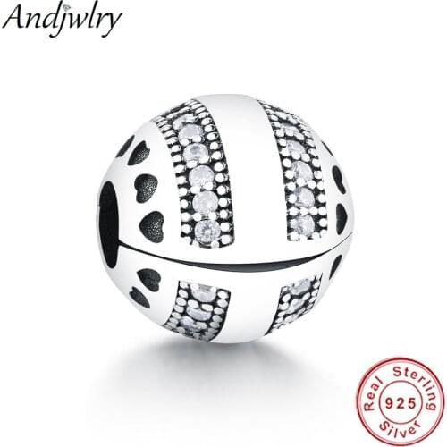 Fit Original Pandora Charms Bracelet 925 Sterling Silver Beads Pave Clip Charm European Beads DIY Women Jewelry Berloque