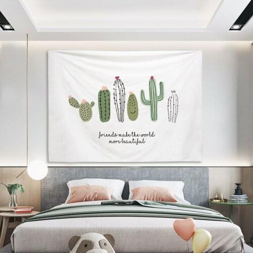Modern Minimalist Nordic Tapestry Hanging Painting Plant Leaf Hanging Cloth Polyester for Living Room Bedroom Home Wall Decor