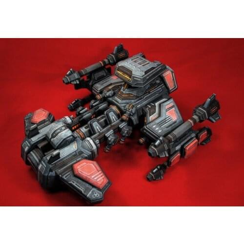 StarCraft 2 Terran Human Battlecruiser DIY Handcraft Paper Model Kit 13cm Tall Puzzles Handmade Toy DIY
