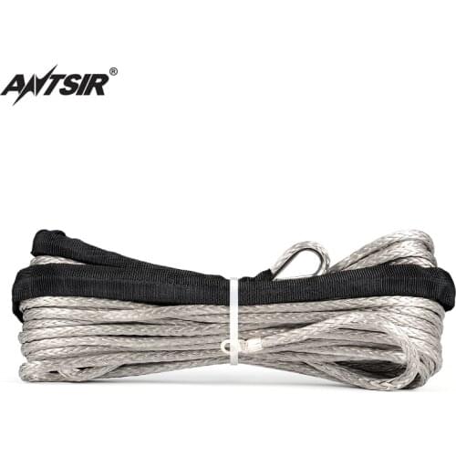 5mm*15m 7700Lbs Winch Rope String Line Cable with Sheath Synthetic Towing Rope Car Wash Maintenance String for ATV UTV Off-Road