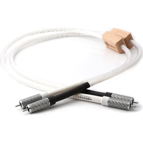 Pair Hi-end Supreme Reference RCA Interconnect Audio cable with Carbon fiber RCA PLUG hifi silver plated RCA cord