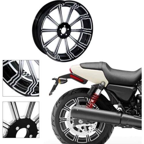 Motorcycle 18'' x 5.5'' Black Rear Wheel Rim For Harley Touring Road King Electra Street Glide FLTR Non ABS 2009-2017