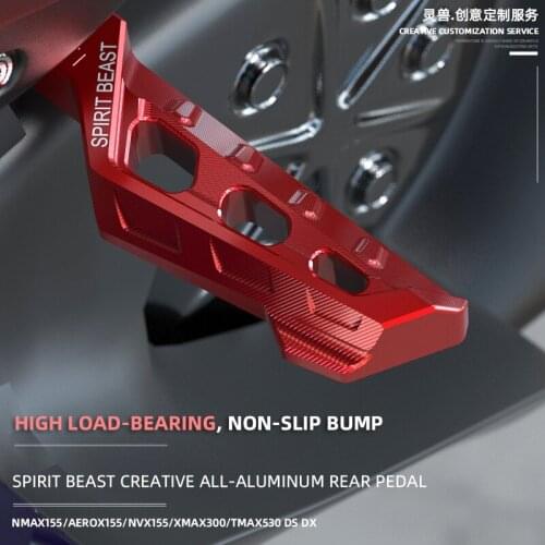 SPIRIT BEAST NMAX 155 Rear Pedal Suitable XMAX 300 Rear Pedal Motorcycle TMAX 530 DX Spinning Pedal AEROX 155 Anti-slip Rear Ped