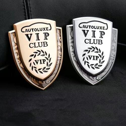 1PC VIP Logo Metal Car Sticker Car Body Shield Sticker for Jaguar Ford Honda Chevrolet Kia Chevy BMW Volkswagen1P Cadillac Buick