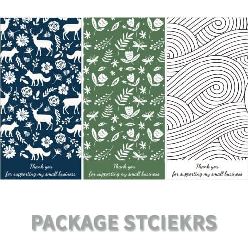 10-50Pcs/pack Thank You Decoration Rectangle Stickers 5*10cm Seal Labels Small Business Packaging Sealing Stickers