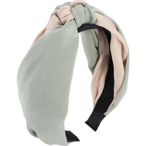 12pcs/lot Fashion Women Two-tone Wide Headband Sailor Knot Hair Accessories