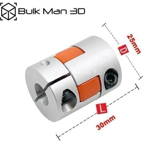 20pcs/Lot D25L30 Aluminum Jaw Coupling Shaft Coupling Motor Connector Flexible Coupler for Stepper Motor Lead Screw